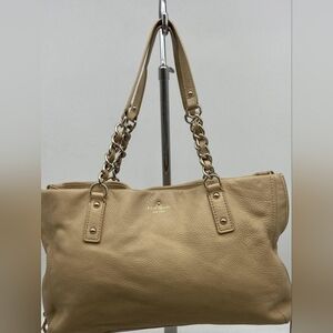Kate Spade Cobble Hill Beige Pebbled Leather Shoulder Bag